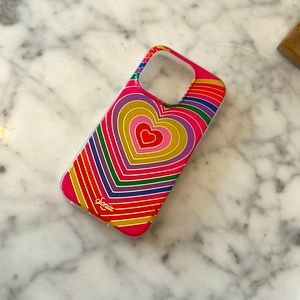 Sonix Rainbow Hearts phone case for iPhone 14pro. MagSafe compatible.